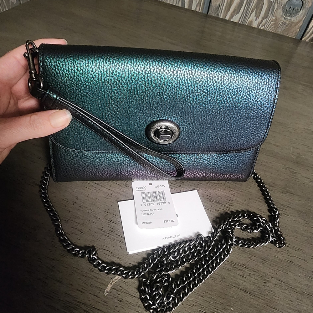 Coach Hologram Turnlock Flap Crossbody/Wristlet